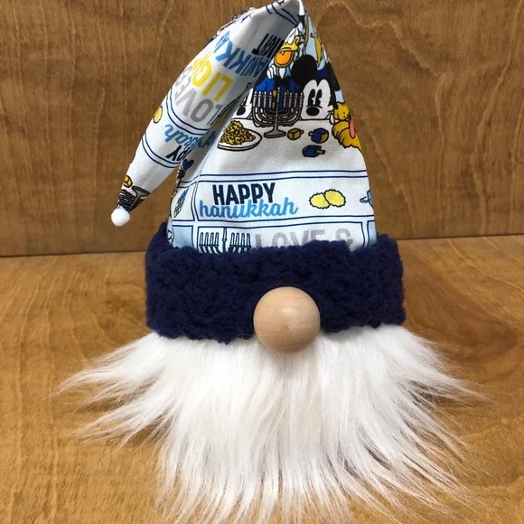 Disney Hanukkah Gnome Jewish Decor Gifts Hebrew Love Light Menorah - Picture 2 of 3